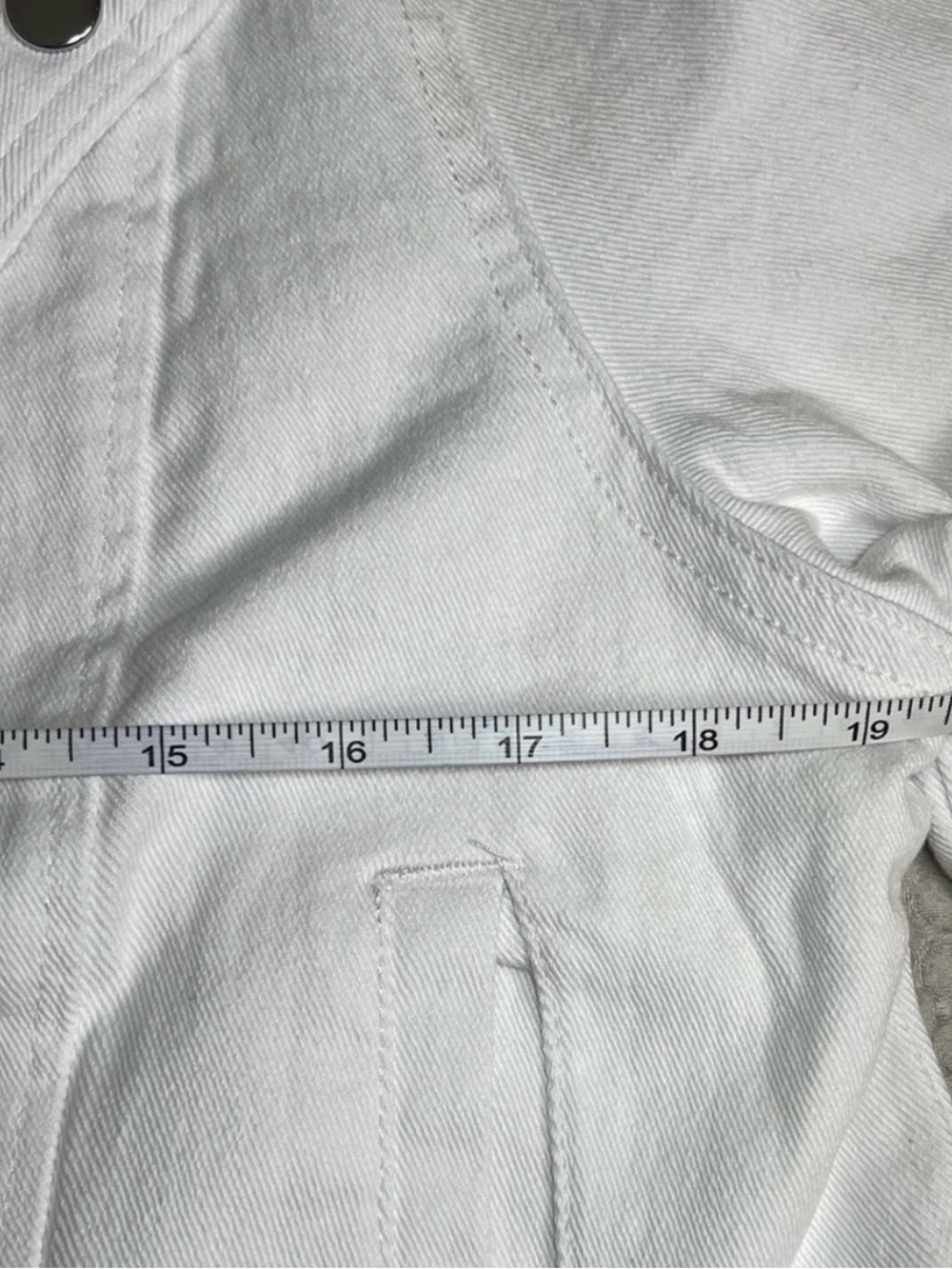 NWT Steve Madden white denim moto jacket L - Picture 10 of 14